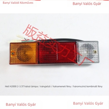 Háromszínű hátsó lámpa targoncához – irányjelző, féklámpa, fény az ütközés elleni védelemhez, 12V/24V, 5000 lm