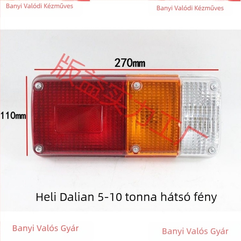 Háromszínű hátsó lámpa targoncához – irányjelző, féklámpa, fény az ütközés elleni védelemhez, 12V/24V, 5000 lm