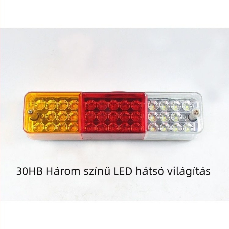 Háromszínű hátsó lámpa targoncához – irányjelző, féklámpa, fény az ütközés elleni védelemhez, 12V/24V, 5000 lm