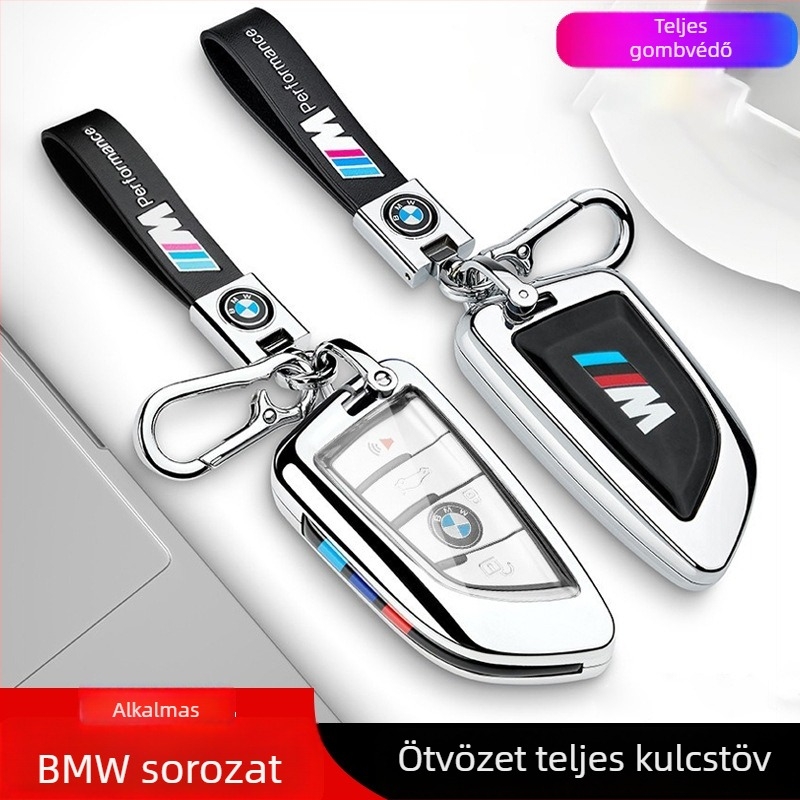 BMW kulcstartó tok az 5-ös sorozathoz – cink ötvözet, egyszerű stílus, testreszabás elérhető