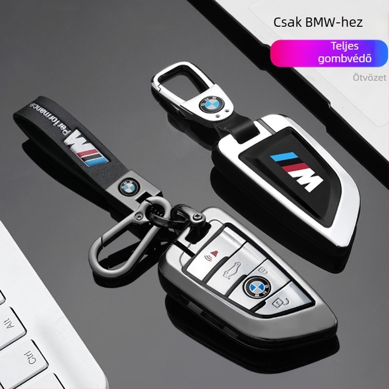 BMW kulcstartó tok az 5-ös sorozathoz – cink ötvözet, egyszerű stílus, testreszabás elérhető