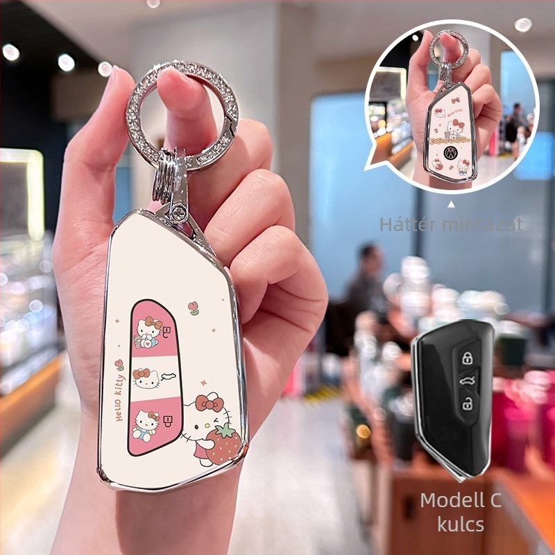 TPU kulcs tok VW Sagitar, Tanyue, Bora, Polo, Lavida, Passat CC – prémium, testreszabható