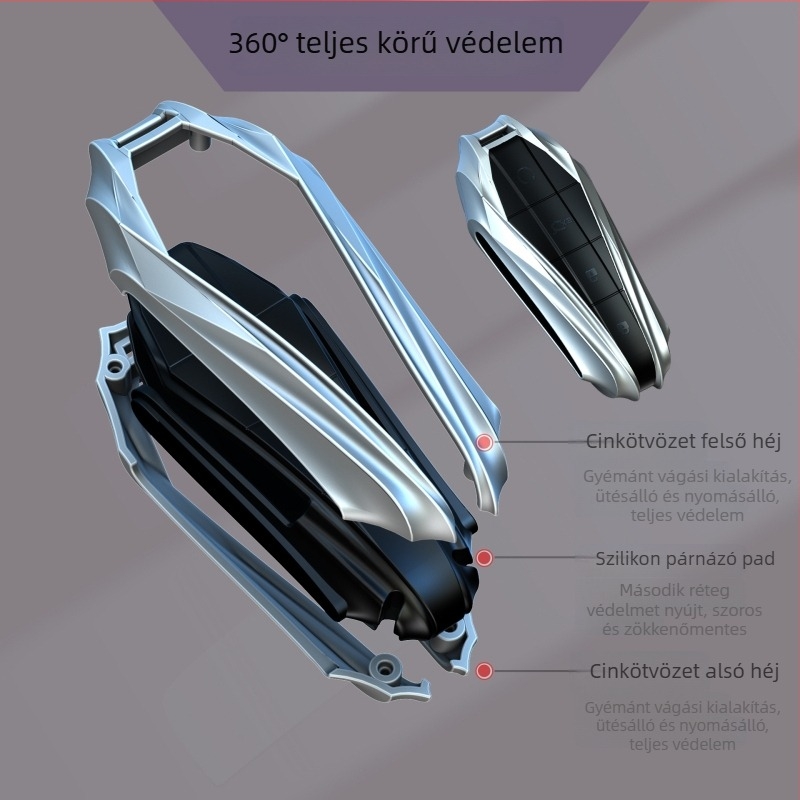 BYD Dolphin kulcsfedél - cinkötvözet, magas minőségű kulcstartó