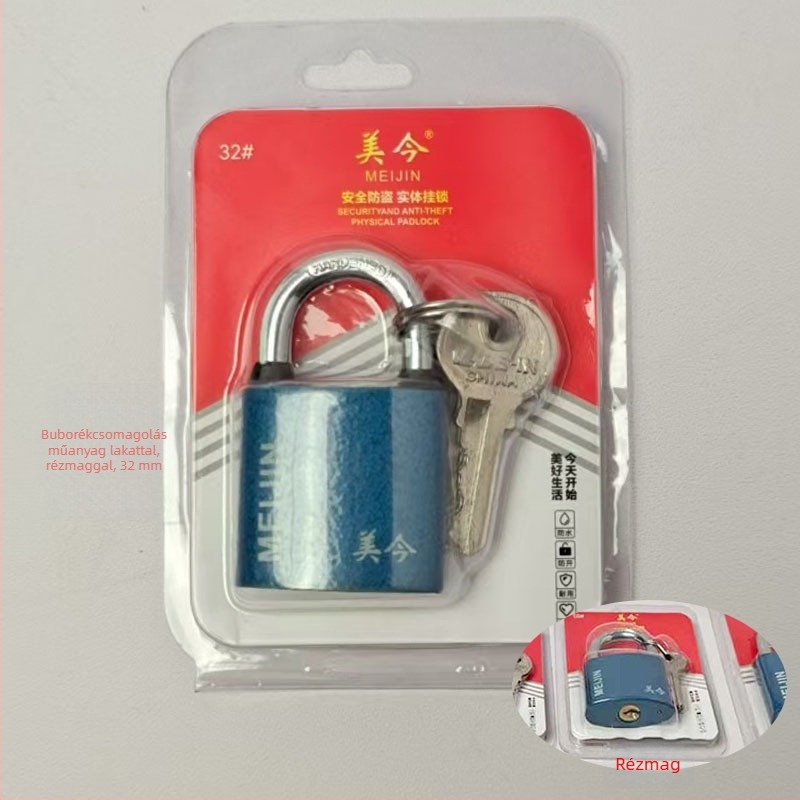 Padlock szekrényekhez, fiókokhoz és ajtókhoz — vasból készült, háztartási zár, modern minimalist stílus, modell Padlock