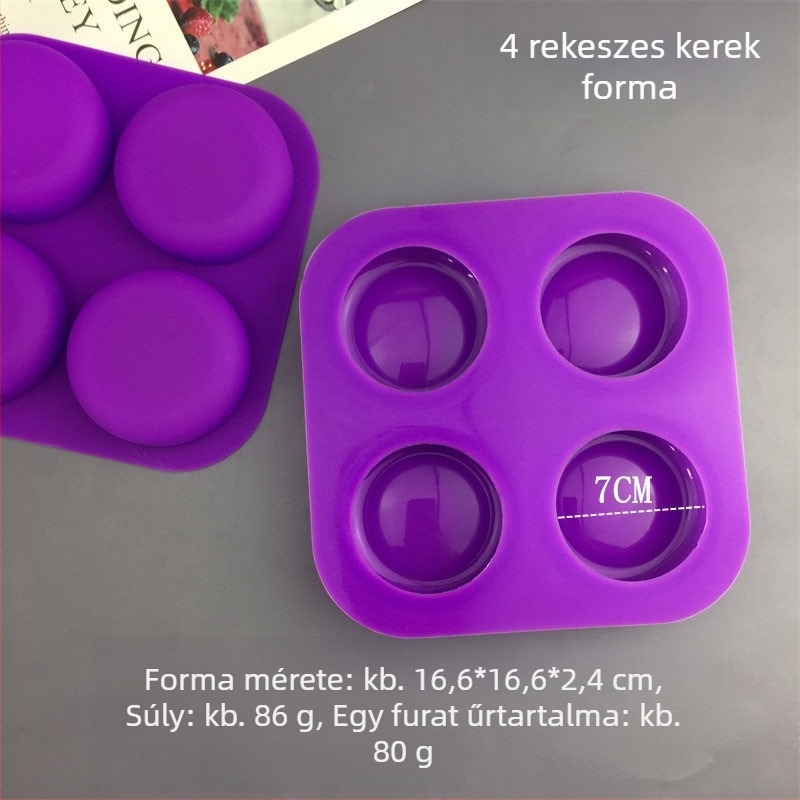 Szilikon forma szappan és sütemény készítéséhez — több alak (négyzet, téglalap, kör) méh-virág mintával, hideg eljáráshoz, torta- és kenyérformázáshoz