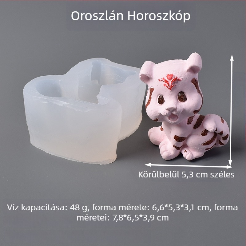 Szilikonból készült tortaforma a zodiákusjegyekhez — szabálytalan alakú, sütésre, új kínai stílus