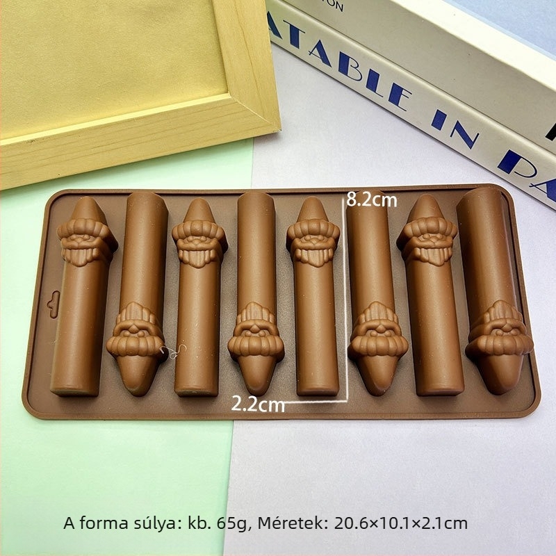 Szilikon forma Mikulás és karácsonyfa motívummal – Többfunkciós a sütéshez, csokoládés mousse, gyertya, gipsz és szappan