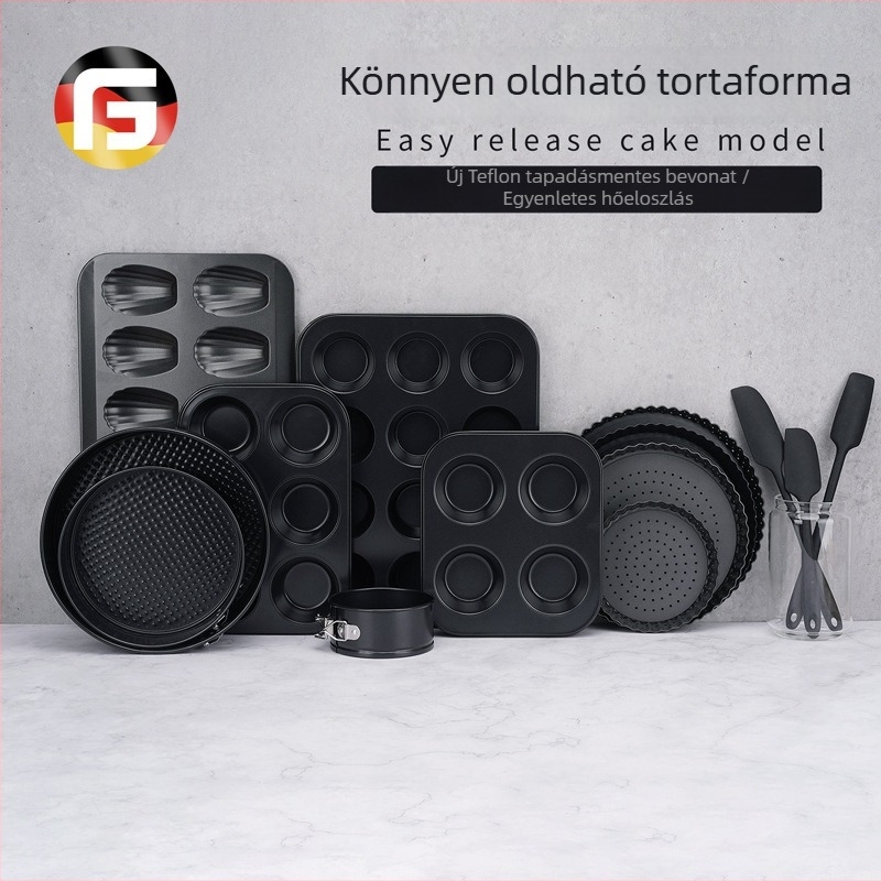 Kör alakú tortaforma, magas széntartalmú acélból, tapadásmentes felülettel, leválasztható aljjal