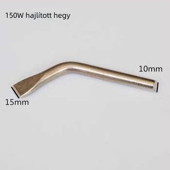 Ólommentes forrasztófej – hajlított és hegyes vég, réz elektroplakolt felület, maximum 300W, 480°C tartomány