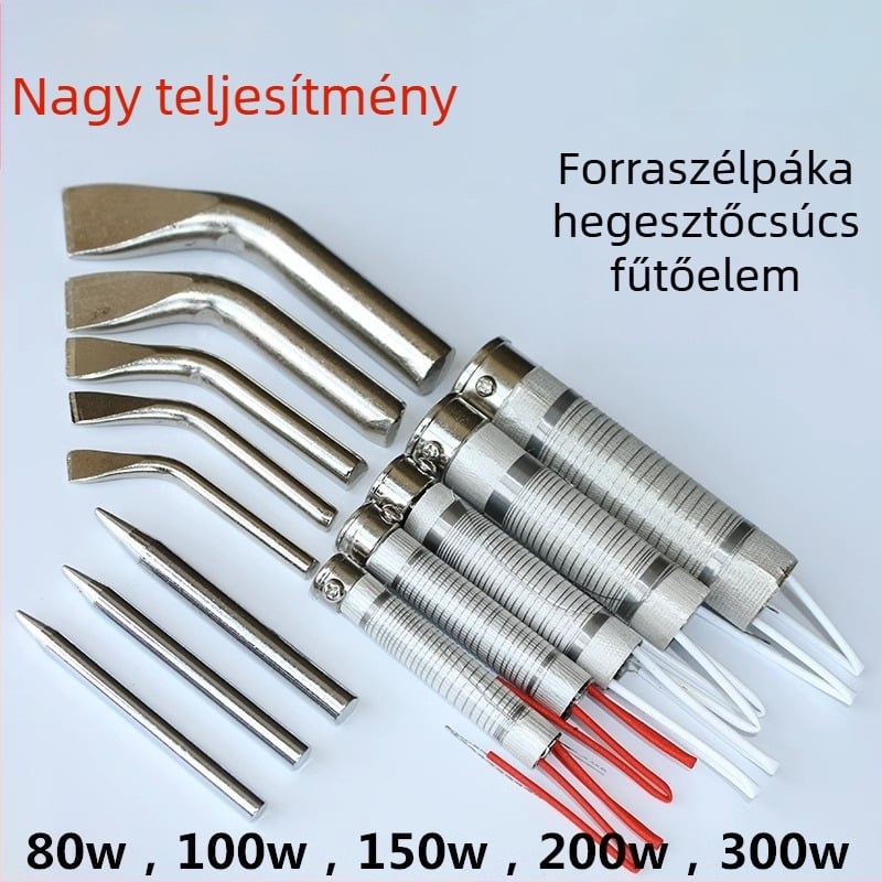 Ólommentes forrasztófej – hajlított és hegyes vég, réz elektroplakolt felület, maximum 300W, 480°C tartomány