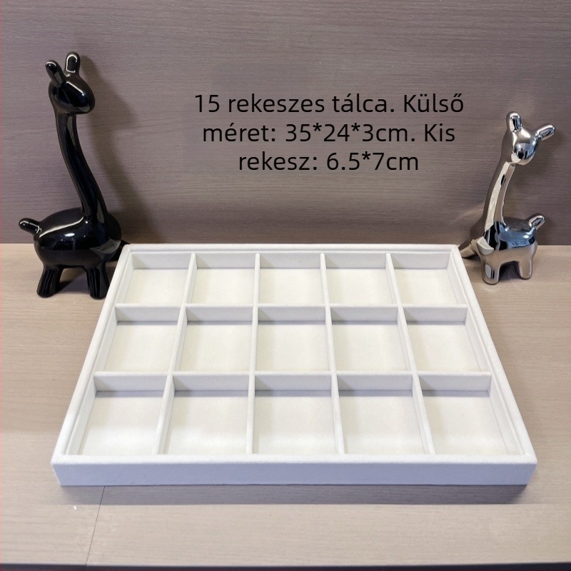 Fém ékszer bemutató tálca, egy rétegű szervező gyűrűk és karkötők számára, művészi stílus, 2025 tavaszi kiadás