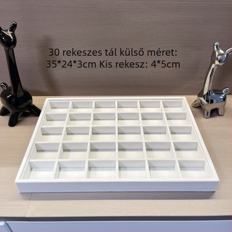 Fém ékszer bemutató tálca, egy rétegű szervező gyűrűk és karkötők számára, művészi stílus, 2025 tavaszi kiadás