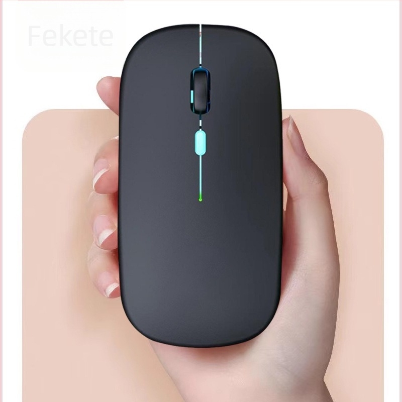 Vezeték nélküli egér, dual módú 2,4G és Bluetooth, 1600 DPI, 10 m hatótávolság, újratölthető, ergonomikus