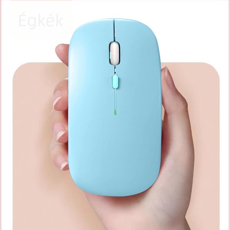Vezeték nélküli egér, dual módú 2,4G és Bluetooth, 1600 DPI, 10 m hatótávolság, újratölthető, ergonomikus