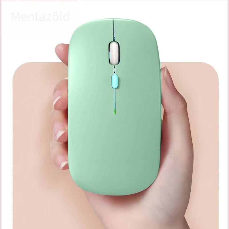Vezeték nélküli egér, dual módú 2,4G és Bluetooth, 1600 DPI, 10 m hatótávolság, újratölthető, ergonomikus