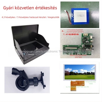 Horgászmonitor – TFT LCD, 800x480 RGB, videó bemenet, PAL/NTSC, LANCEVON