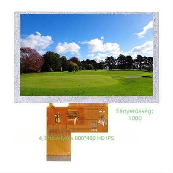 Horgászmonitor – TFT LCD, 800x480 RGB, videó bemenet, PAL/NTSC, LANCEVON