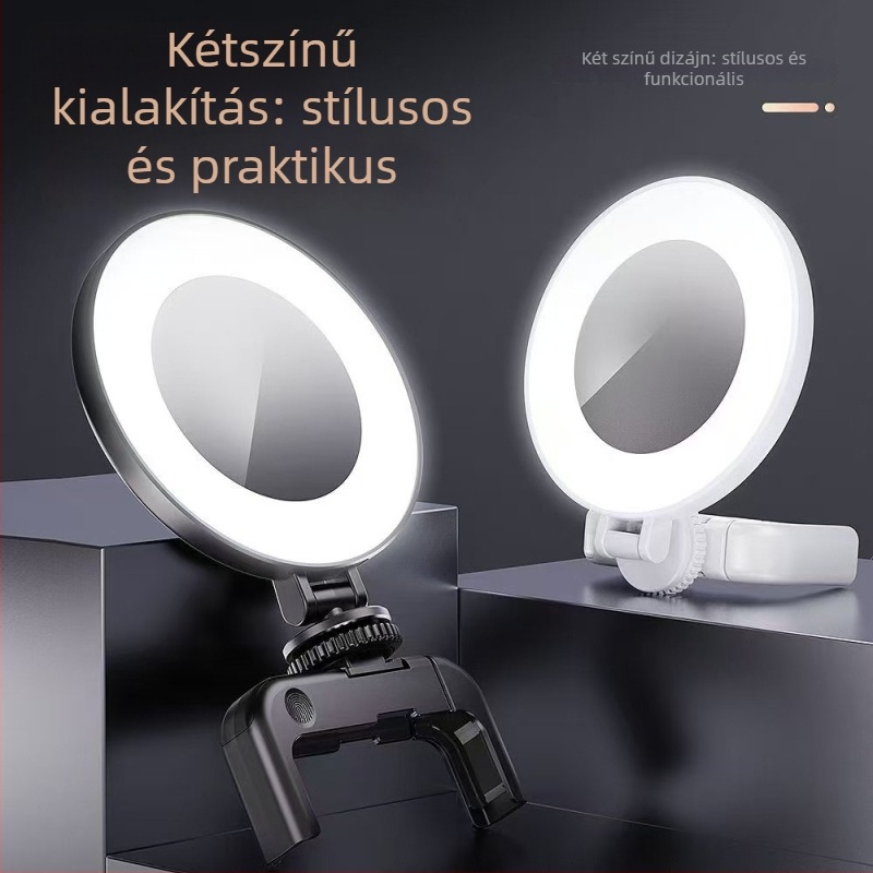 Mini töltőfény fotózáshoz, zseblámpa K-stílus, három színhőmérséklet, teljesítmény kevesebb mint 10W, feszültség 2,8–3,7V