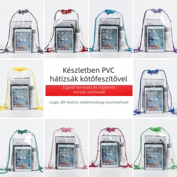 Testreszabható PVC kötős tárolótáska logónyomtatással