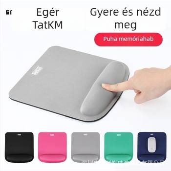 Memóriás csuklótámaszos egérpad, kétoldalas gumialátét, csuklótámogatás