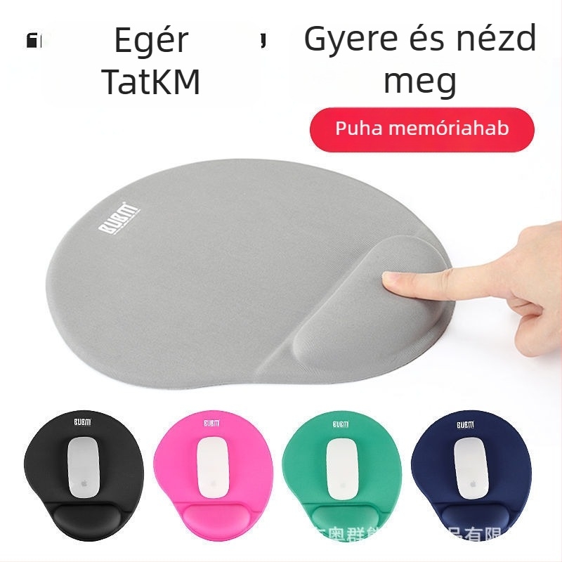 Memóriás csuklótámaszos egérpad, kétoldalas gumialátét, csuklótámogatás