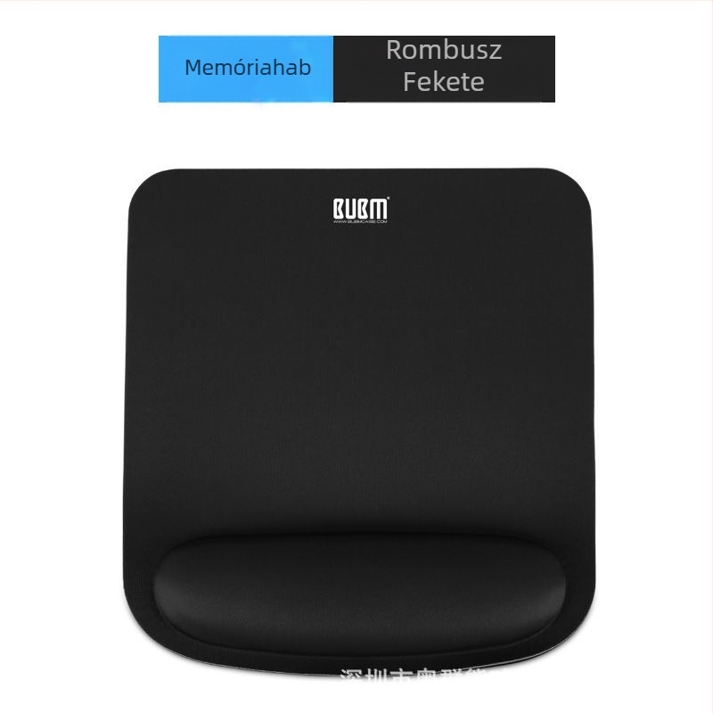 Memóriás csuklótámaszos egérpad, kétoldalas gumialátét, csuklótámogatás