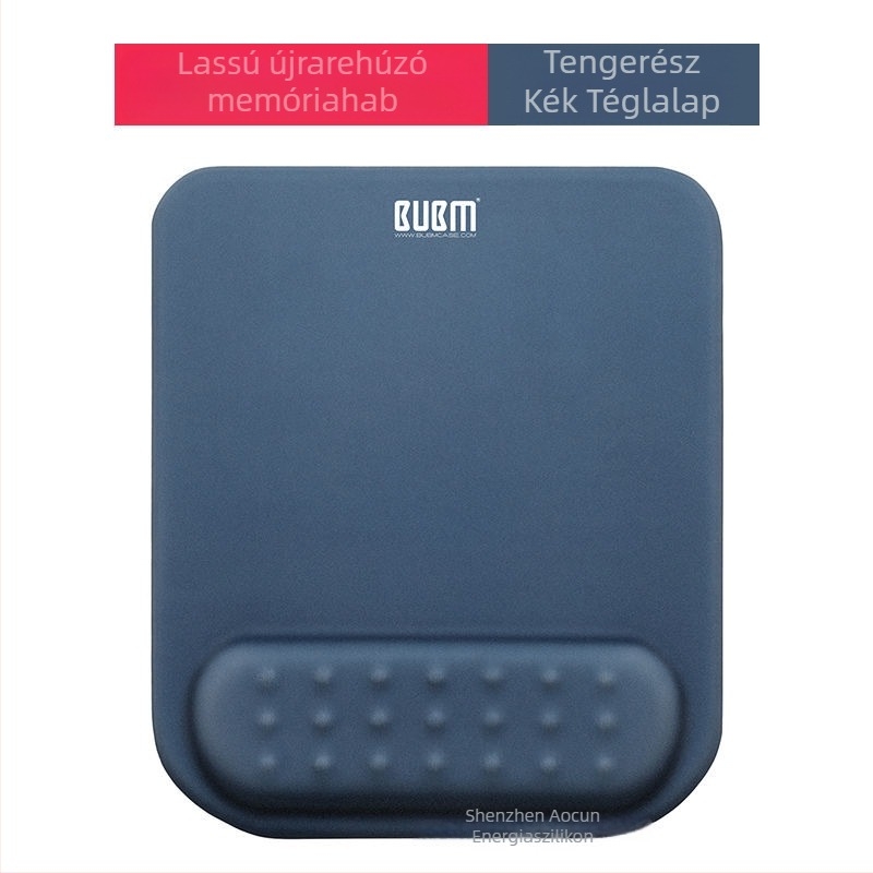 Memóriás csuklótámaszos egérpad, kétoldalas gumialátét, csuklótámogatás