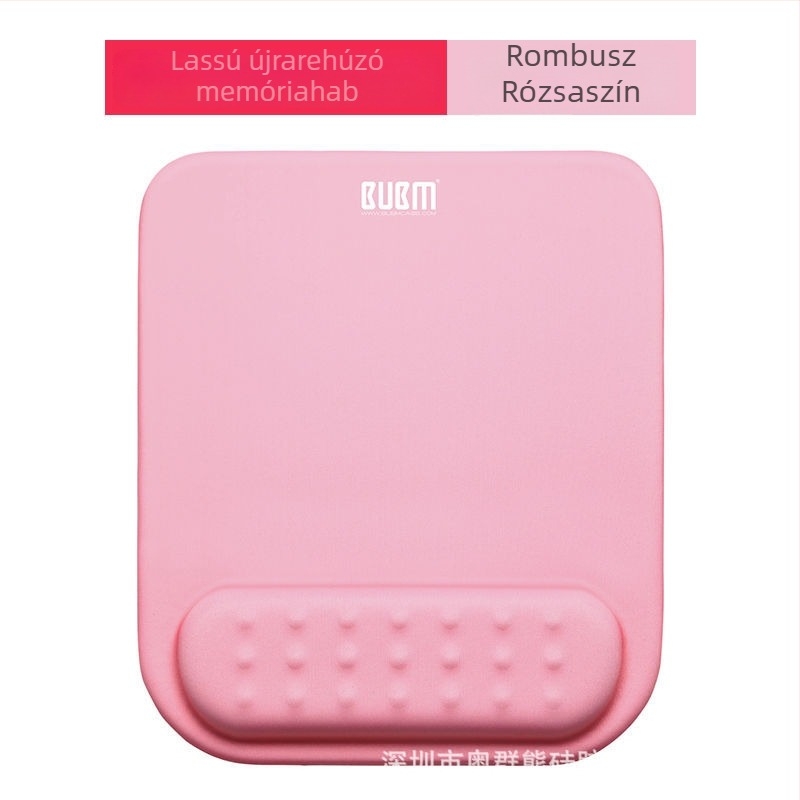 Memóriás csuklótámaszos egérpad, kétoldalas gumialátét, csuklótámogatás