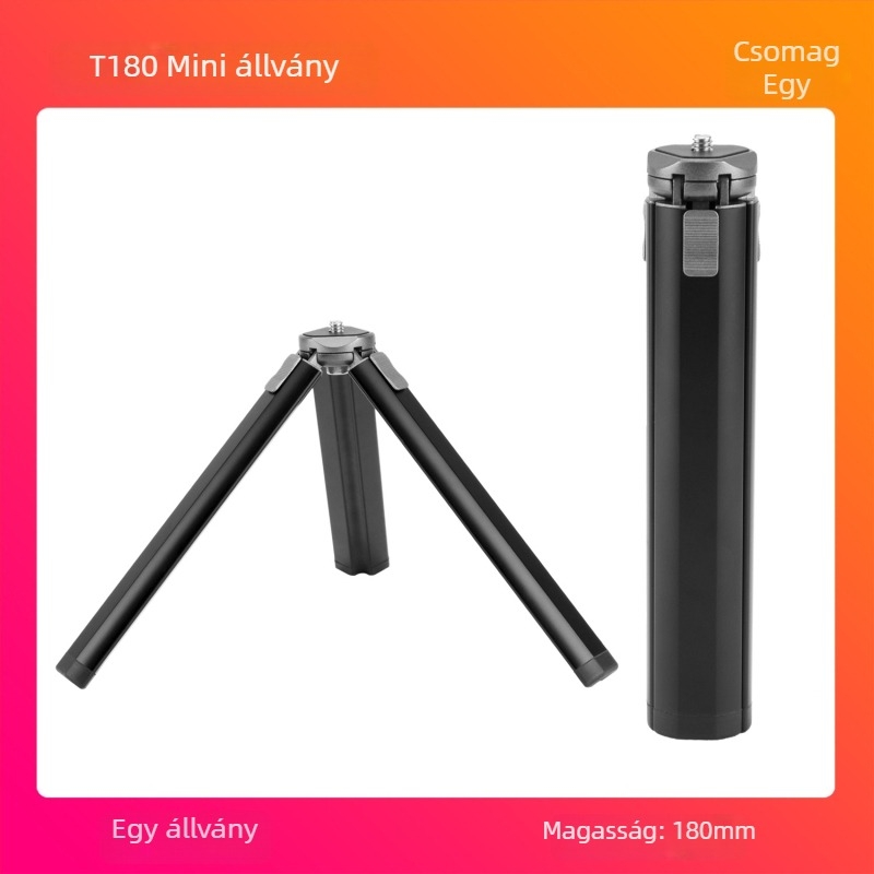 T130+T150+T180 gömbfejű állvány - alumíniumötvözet + ABS, teherbírás 6-10 kg, gyorskioldó tábla mellékelve