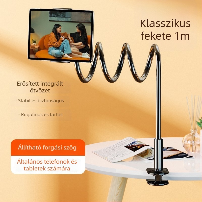 Tablettatartó – éjjeliszekrényre szánt többfunkciós állvány telefonhoz és tablethez, kompatibilis iPad-dal és más táblagépekkel, testreszabott minták elérhetők