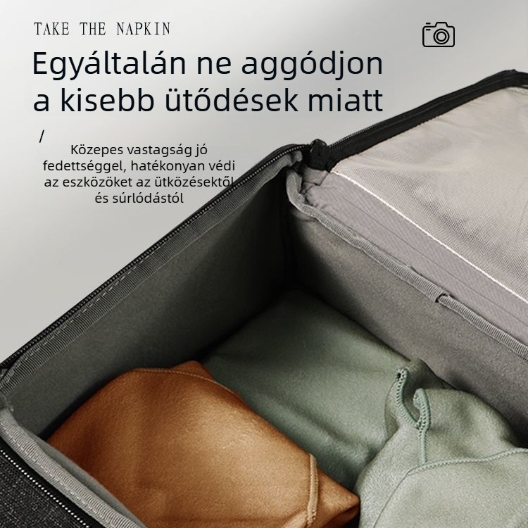 Fényképezőgéptáska - textil belső, egységes mintázat, ergonómikus hátsó panel, DSLR és tükör nélküli kamerákkal kompatibilis (Ősz 2020)