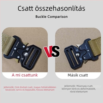 Nylon taktikai öv ötvözet csattal, csatolás: csat, szélesség 2–4 cm, elektroplakolás, eredeti dizájn