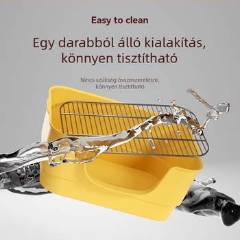 Nyitott típusú extralarge kisállat toalett acélkeretes műanyag kádtípusú kerettel, közepes és nagy testű kutyák számára, vizelet tálca