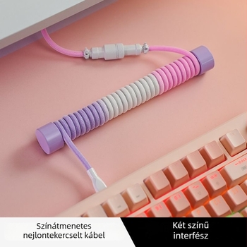 Billentyűzet USB Type-C adatkábel repülőcsatlakozóval, dupla fonatú burkolat, modell TPC011, mintadarab szerint testreszabva