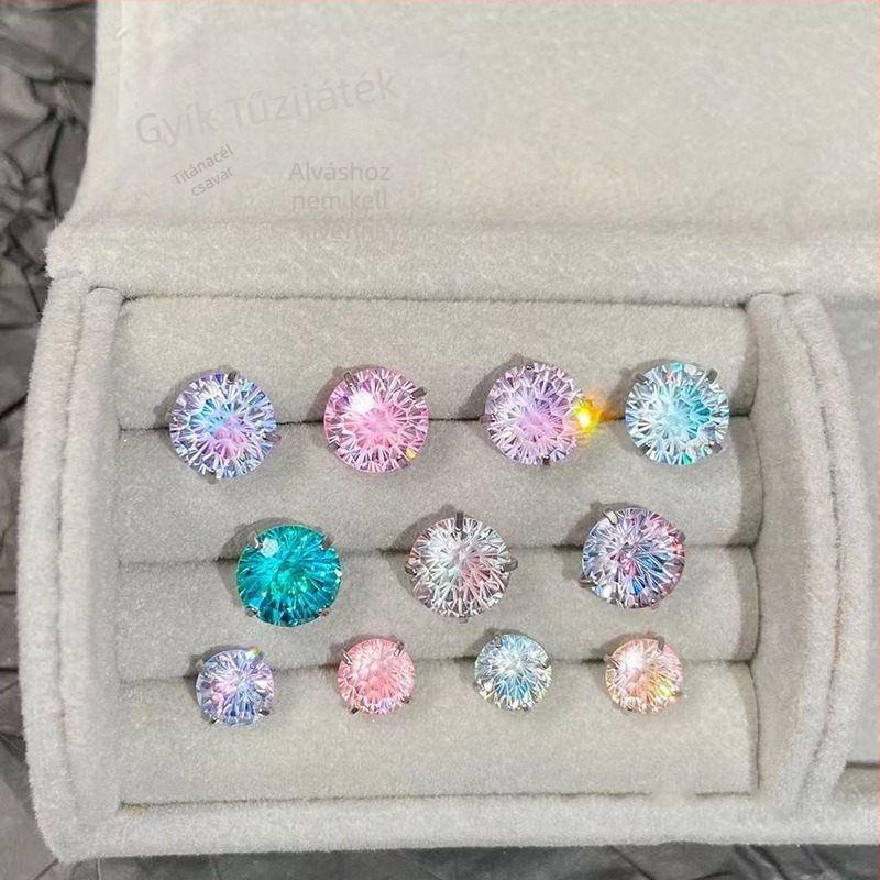 Gradiens dizájn 5A Zircon Ear Bone Nail, orvosi titán acél fülcsont-gyűrű, alvásbarát