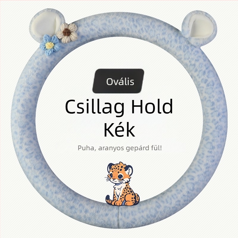 Plüss kormányfedél - eredeti stílus, téli használat, univerzális illeszkedés, anyag: mű plüss