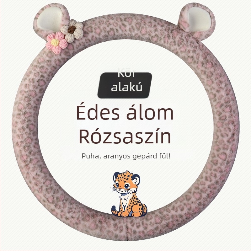Plüss kormányfedél - eredeti stílus, téli használat, univerzális illeszkedés, anyag: mű plüss