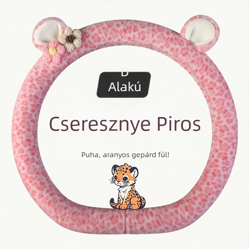 Plüss kormányfedél - eredeti stílus, téli használat, univerzális illeszkedés, anyag: mű plüss