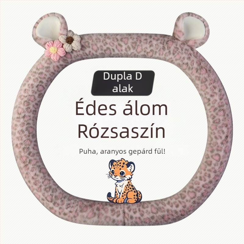 Plüss kormányfedél - eredeti stílus, téli használat, univerzális illeszkedés, anyag: mű plüss