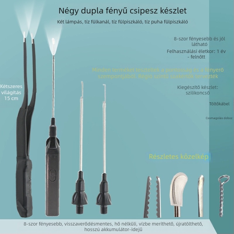 Világító fülpiszkáló eszköz — professzionális fül tisztító, márka Excellent Doctor