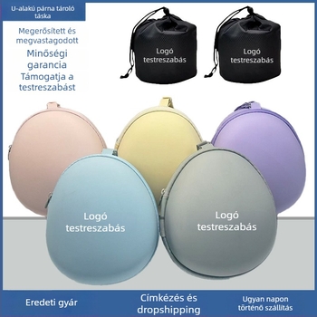 U-alakú utazó nyakpárna memóriahabos töltettel, Ice Silk borítással, modern minimalist stílus, gyerekeknek és felnőtteknek