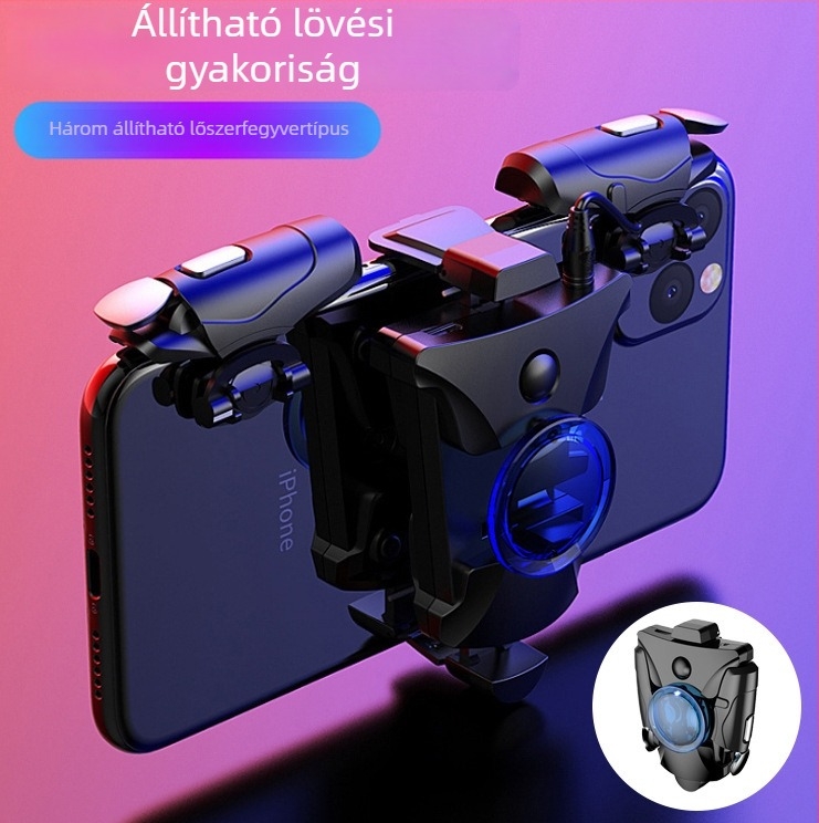 JS-65 játékkontroller Android telefonhoz, USB interfész, vezeték nélküli kapcsolat, rezgésmentes, ABS+fém kivitel, 31 g