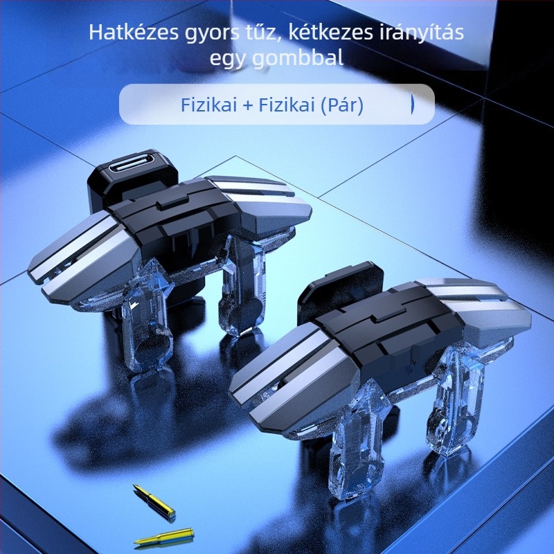 JS-65 játékkontroller Android telefonhoz, USB interfész, vezeték nélküli kapcsolat, rezgésmentes, ABS+fém kivitel, 31 g