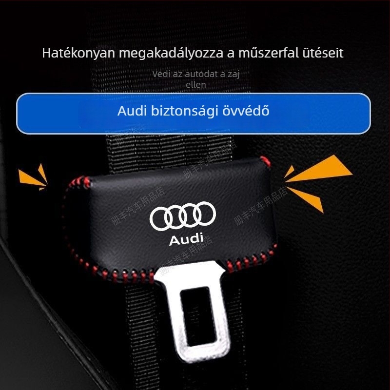 Biztonsági öv dugó védőburkolat – ütközés elleni védelem, kompatibilis az A6L/A4L/Q5L/A3/Q3/Q4/Q2L/A7L; Márka: Set of pei