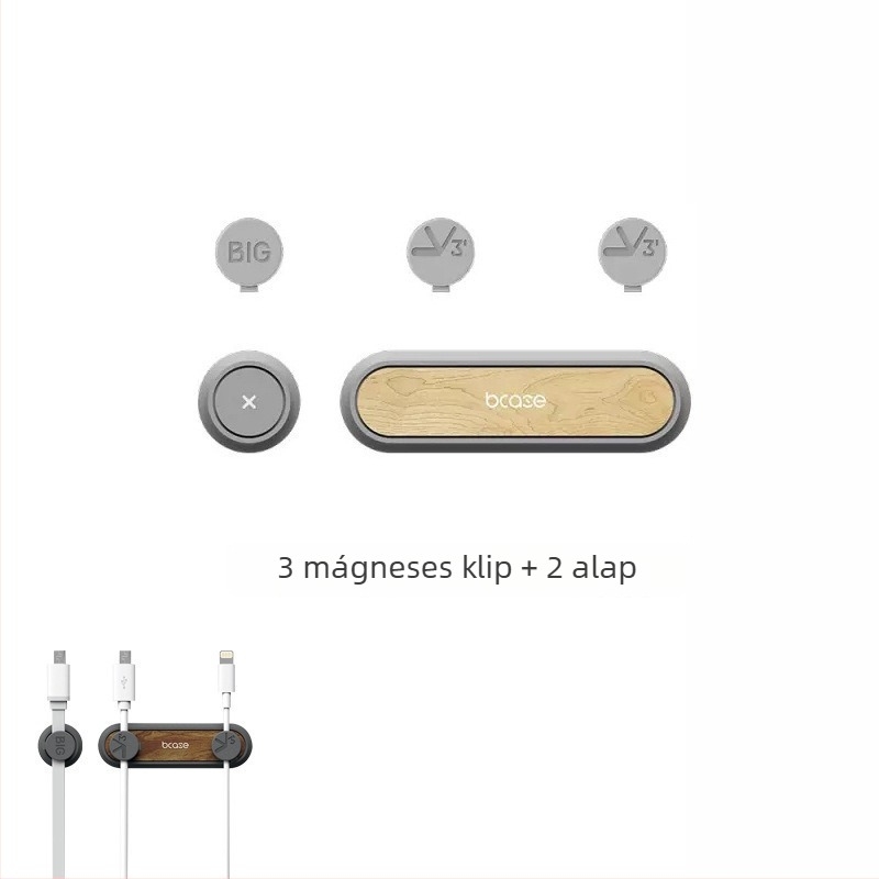 Mágneses kábeltekerő és asztali kábelrendező Android töltőkábelekhez