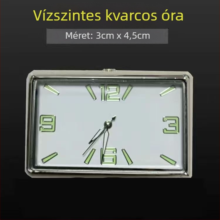 Négyzet alakú autóóra, ötvözet test, állítható szögű kialakítás, autó vízhőmérséklet-mérő, eredet: Dongguan