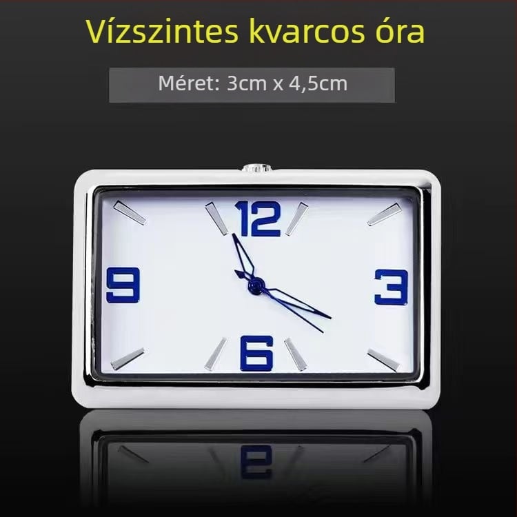 Négyzet alakú autóóra, ötvözet test, állítható szögű kialakítás, autó vízhőmérséklet-mérő, eredet: Dongguan