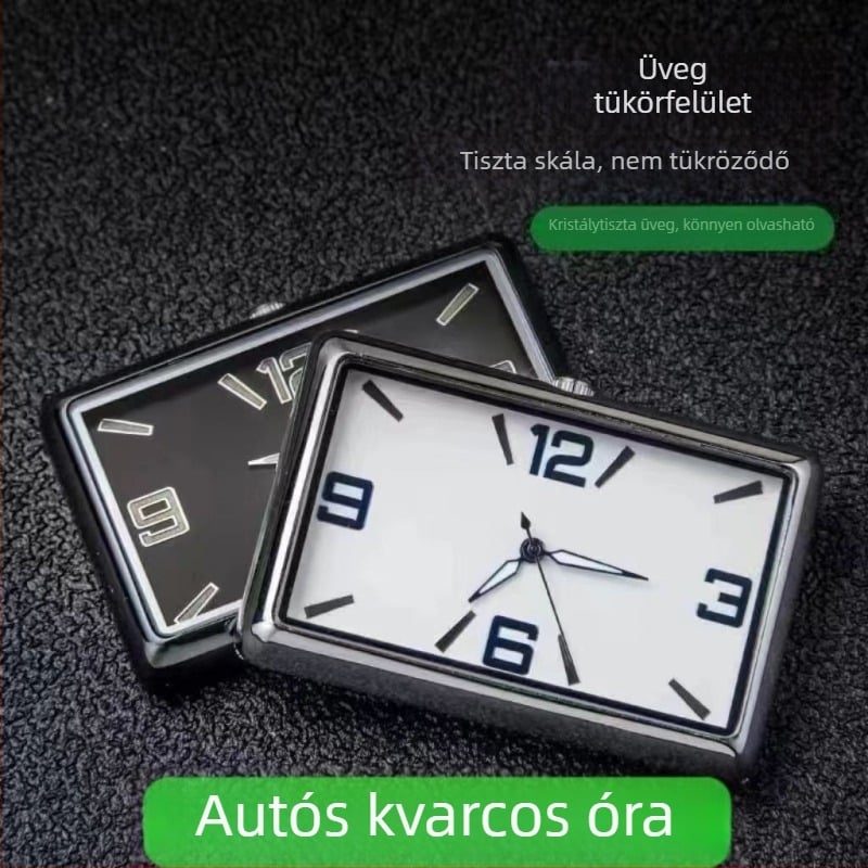 Négyzet alakú autóóra, ötvözet test, állítható szögű kialakítás, autó vízhőmérséklet-mérő, eredet: Dongguan