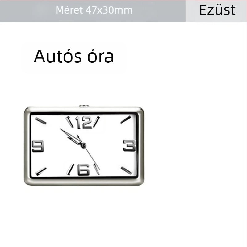 Négyzet alakú autóóra, ötvözet test, állítható szögű kialakítás, autó vízhőmérséklet-mérő, eredet: Dongguan