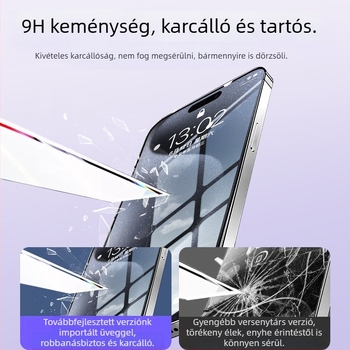 Edzett üveg kijelzővédő anti-peep magánéletvédelmi funkcióval iPhonehoz, teljes lefedettség